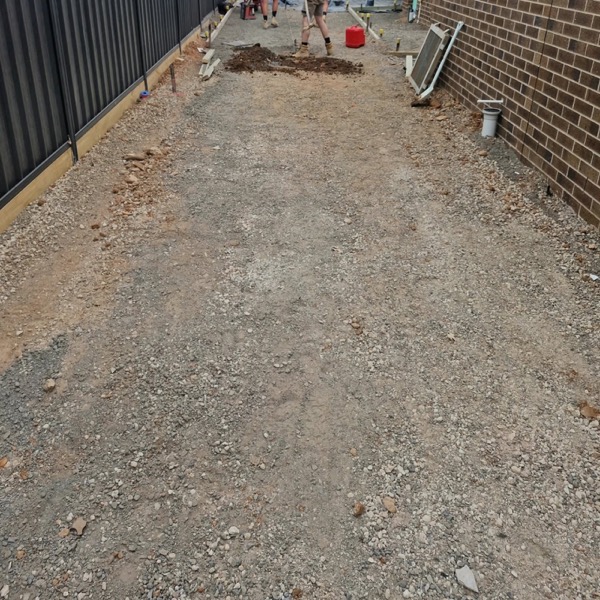 A prepared and levelled base sitting ready for a pour